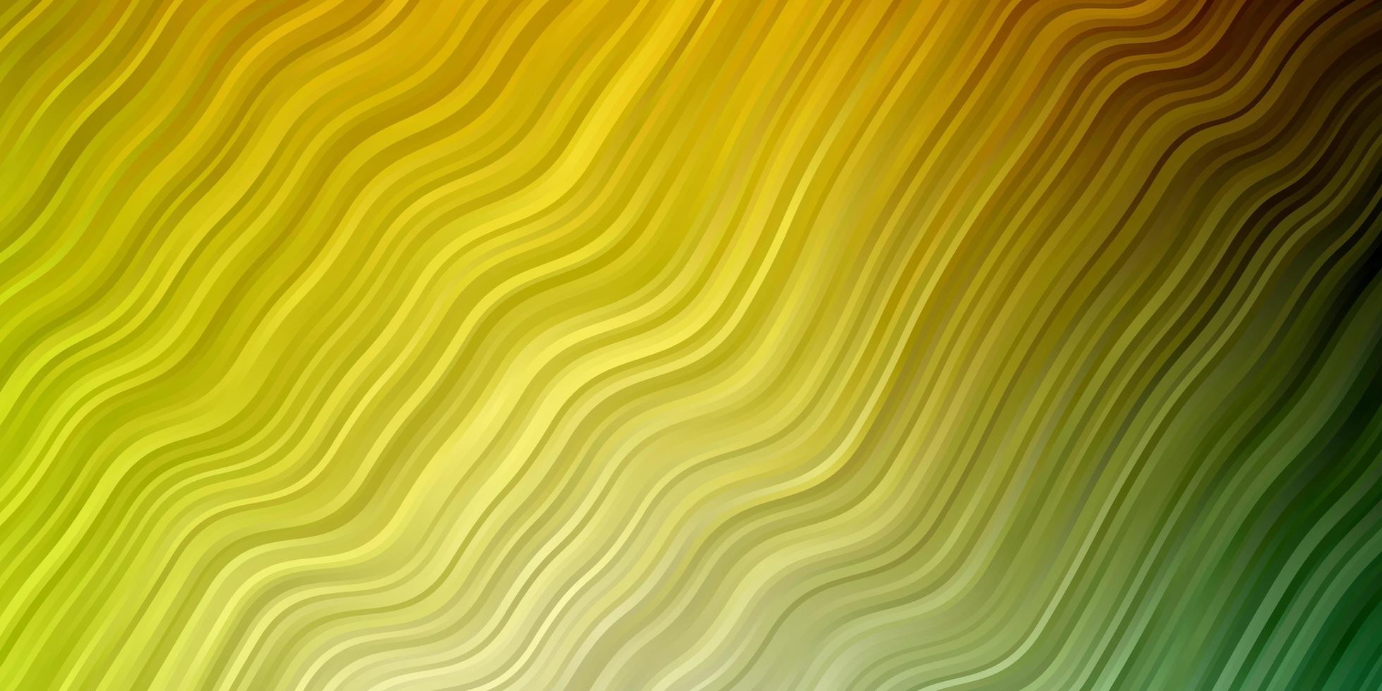 Light Green, Yellow vector backdrop with bent lines.