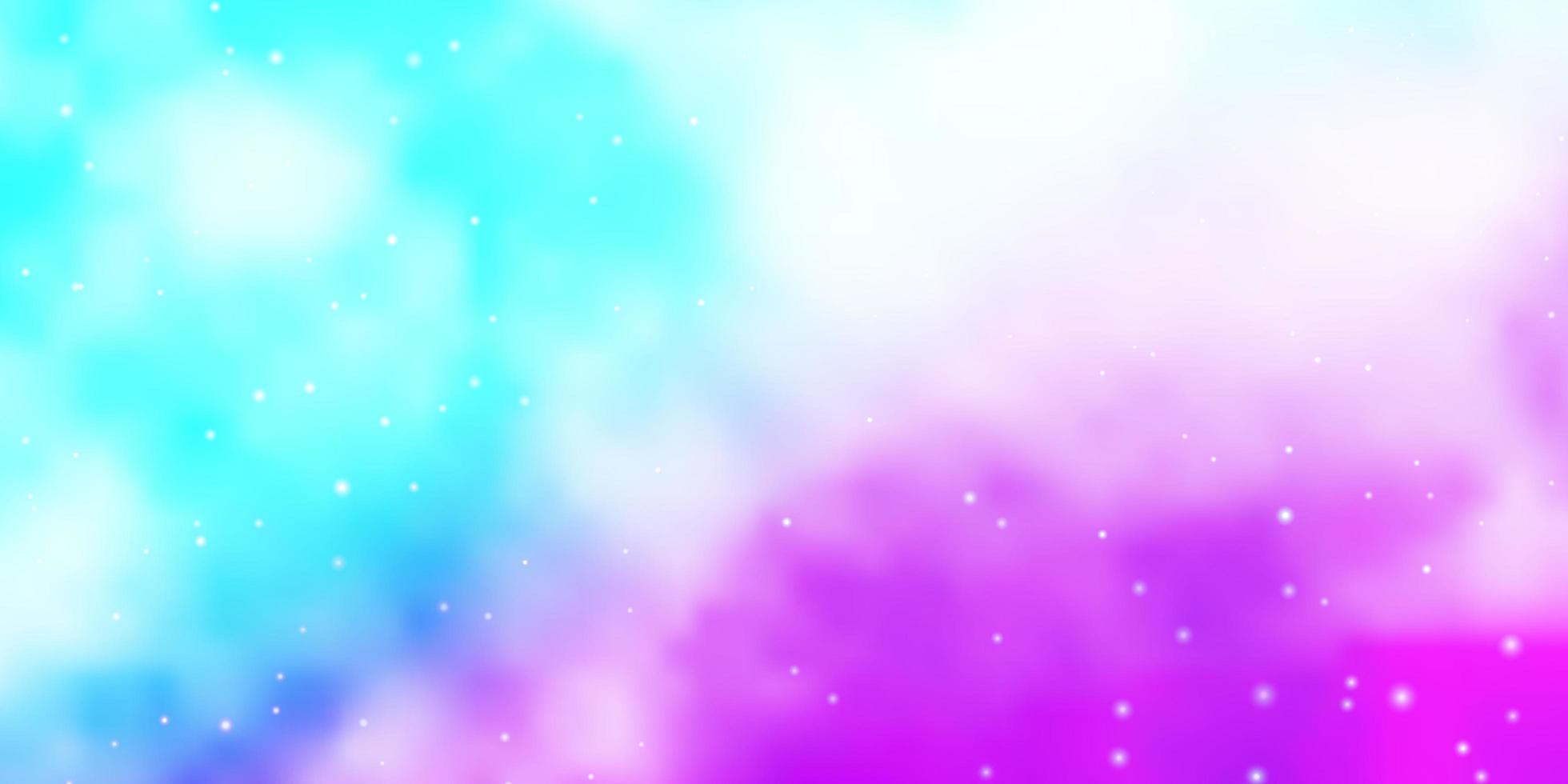 Light Pink, Blue vector texture with beautiful stars.