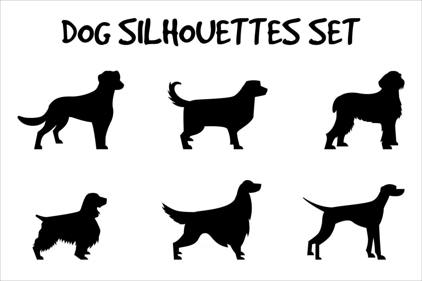 conjunto de iconos de perros vector