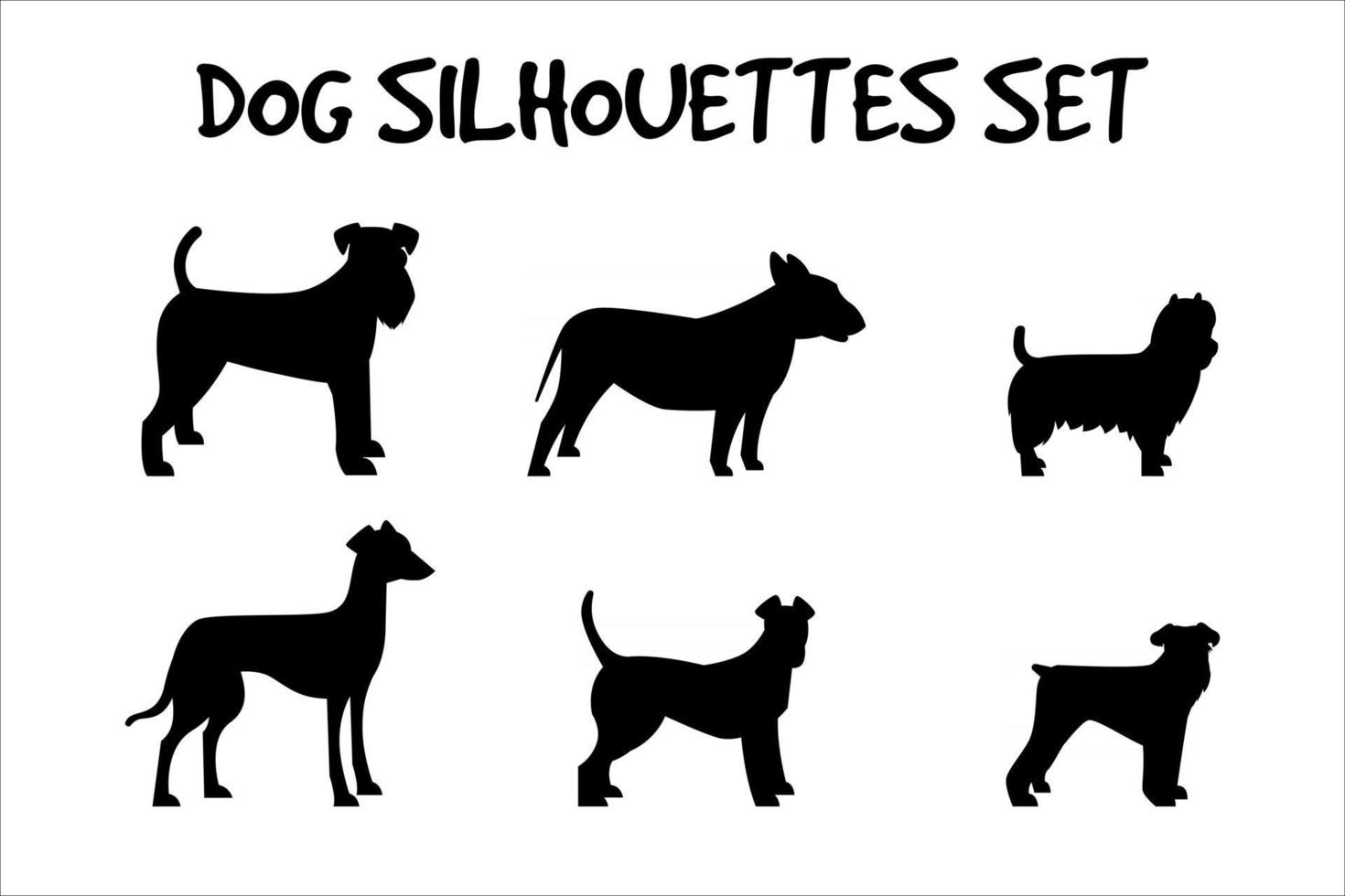 isolated black silhouette of a dog vector eps 10