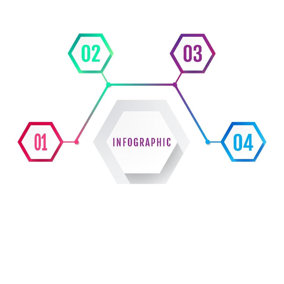 Modern Hexagon Business Infographic Design Template Vector