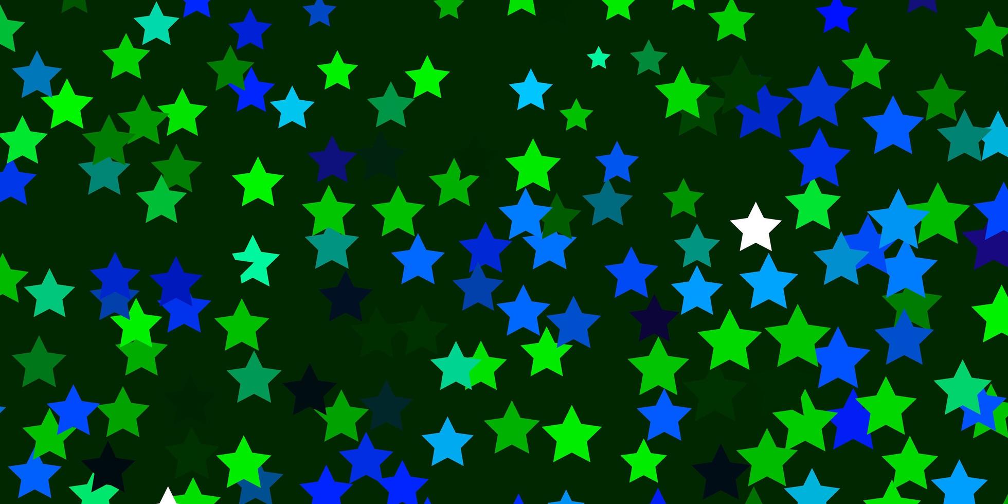 patrón de vector multicolor oscuro con estrellas abstractas.