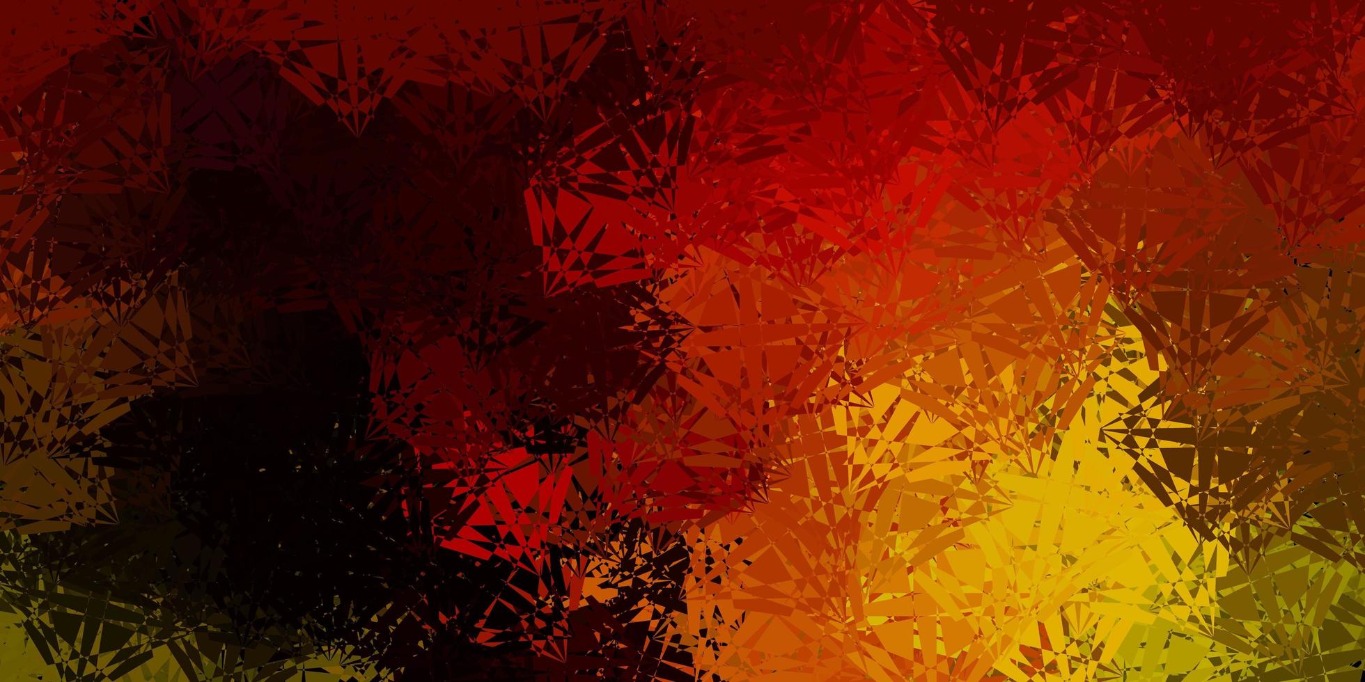 Dark Red, Yellow vector texture with random triangles.