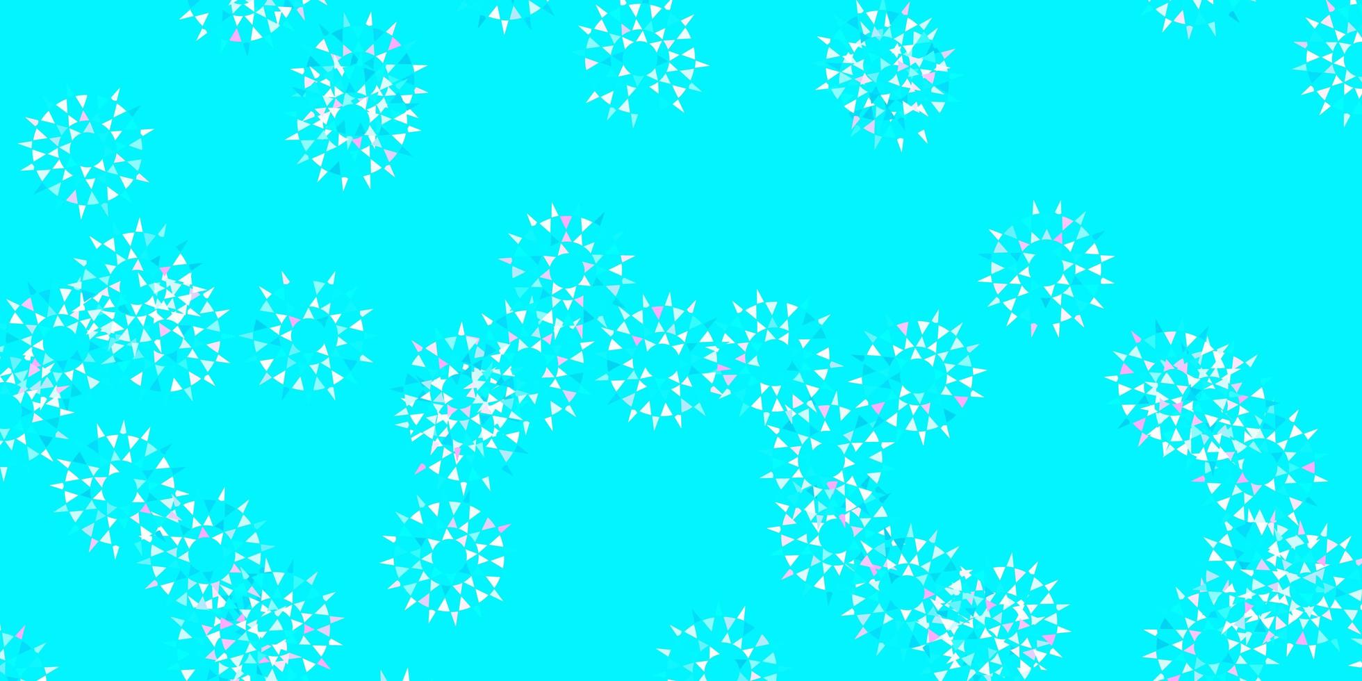 textura de doodle de vector azul claro, rojo con flores.