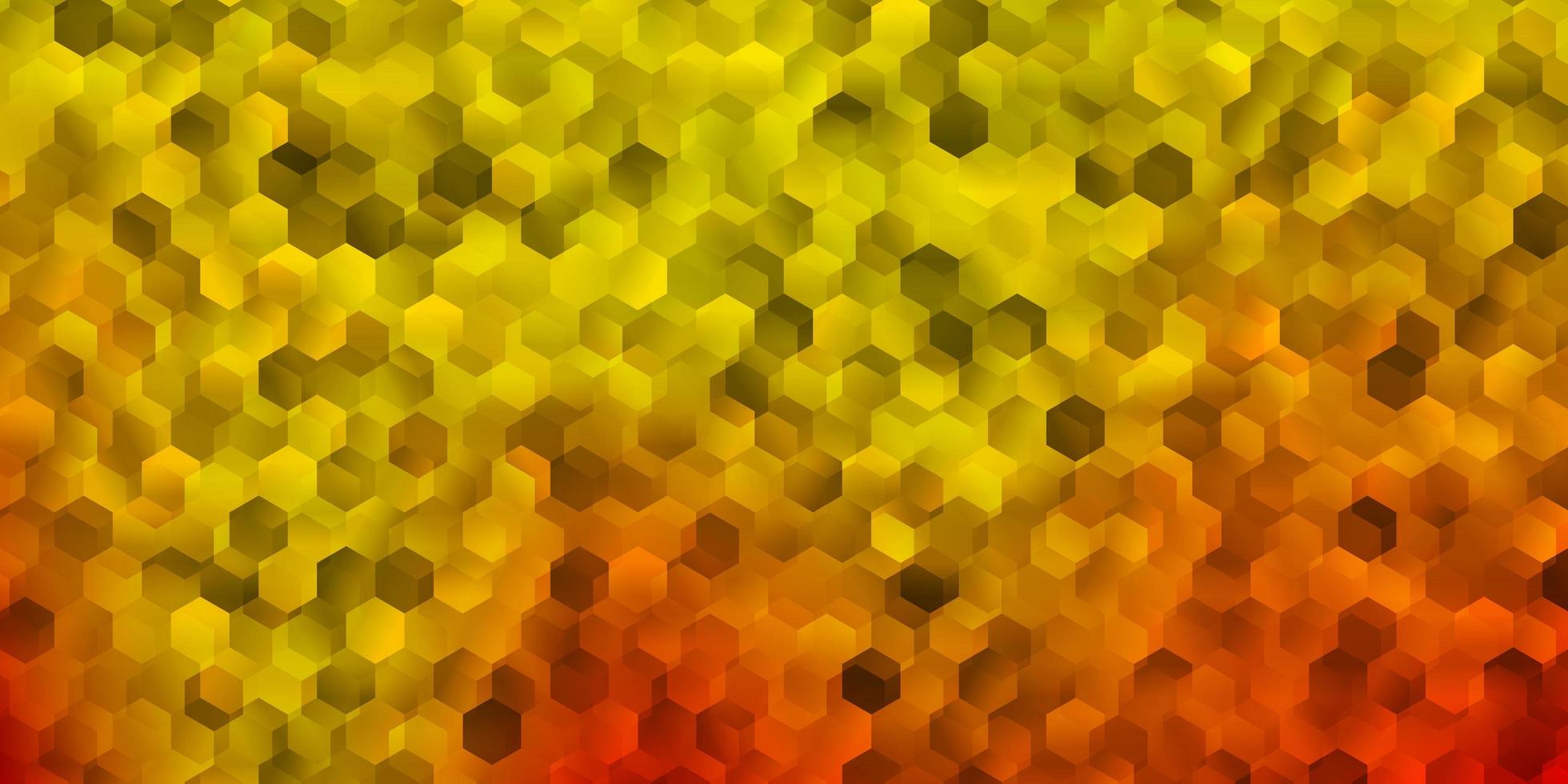 Light orange vector background with hexagonal shapes.