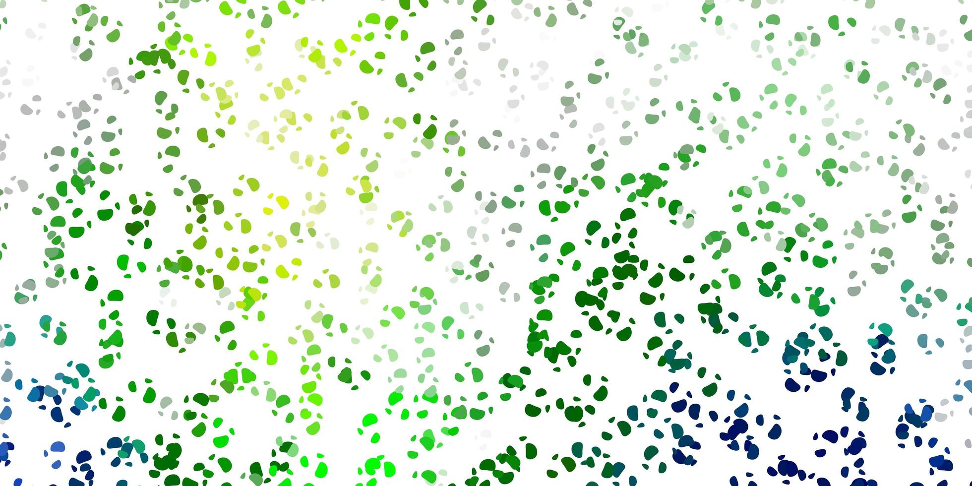 Light blue, green vector texture with memphis shapes.