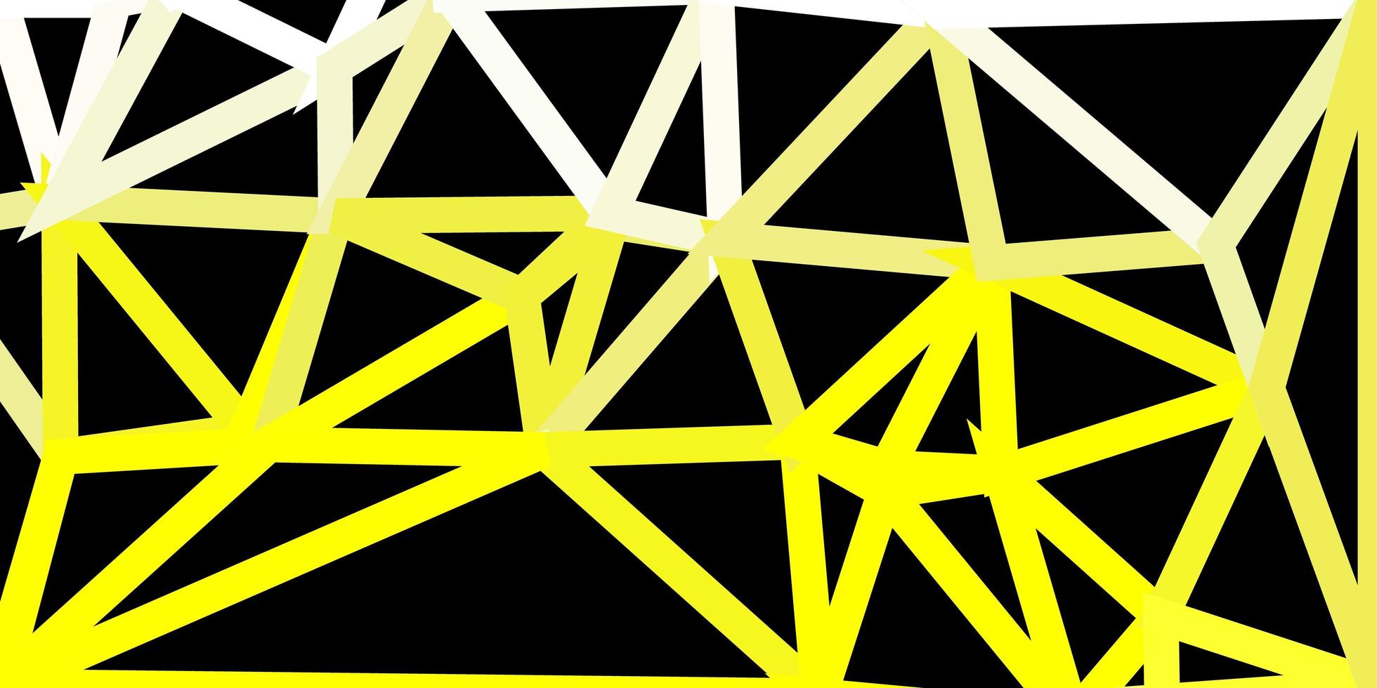 Light yellow vector abstract triangle pattern.