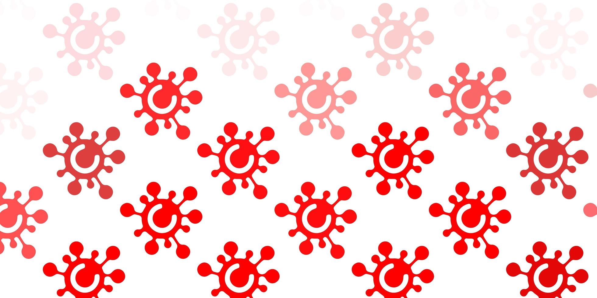 Light Red vector template with flu signs.