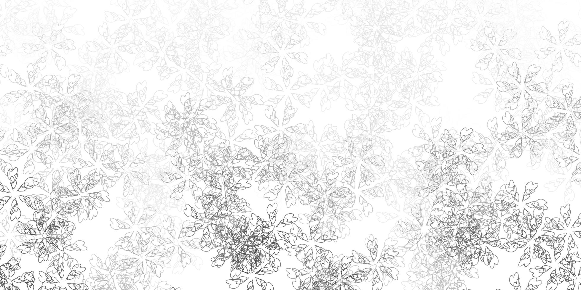 Light gray vector abstract template with leaves.