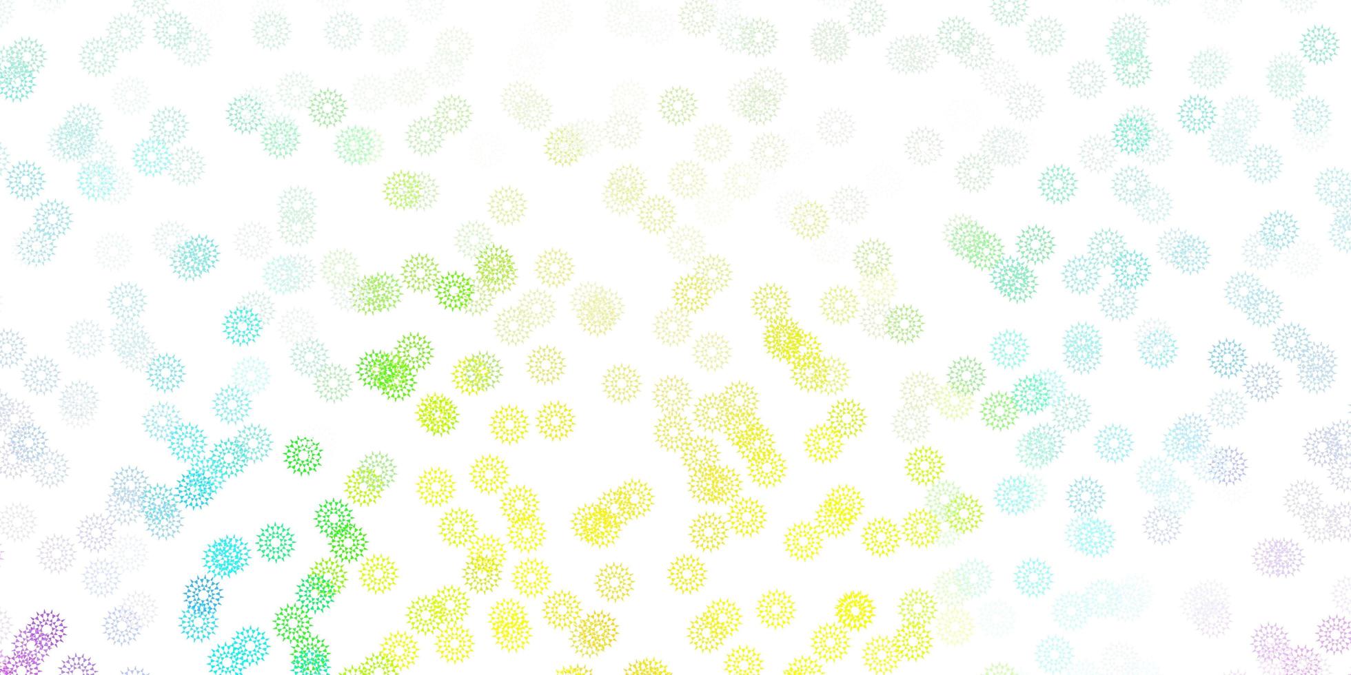 telón de fondo natural de luz multicolor vector con flores.