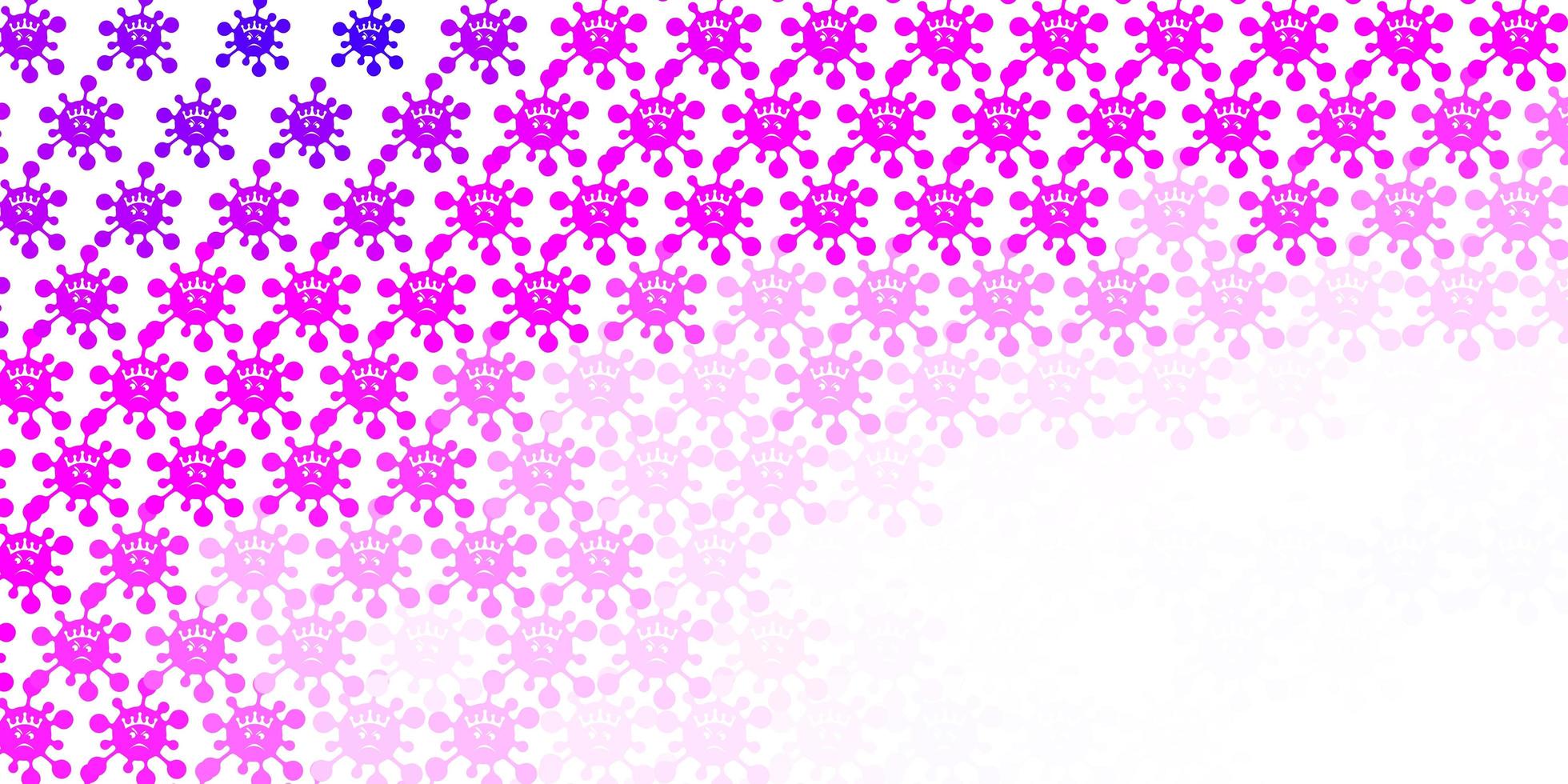 Light Pink vector pattern with coronavirus elements.