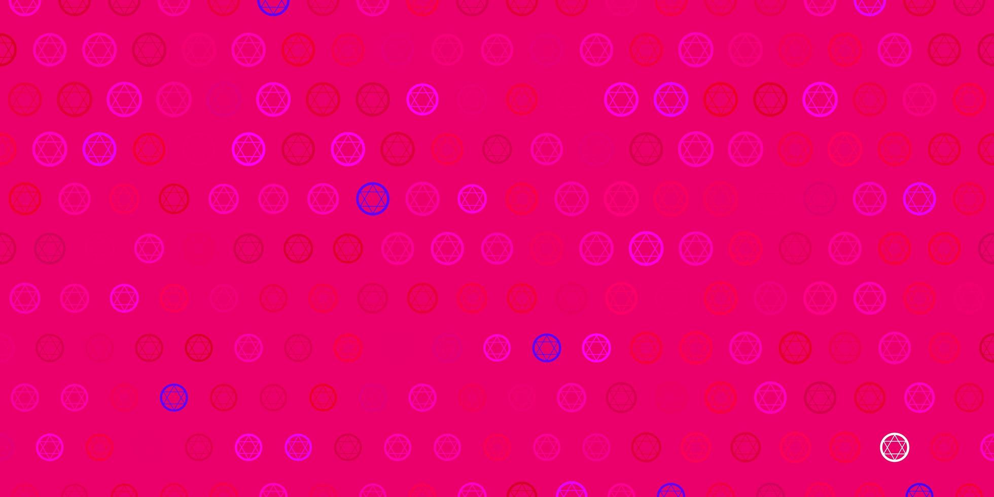 Light Pink vector backdrop with mystery symbols.