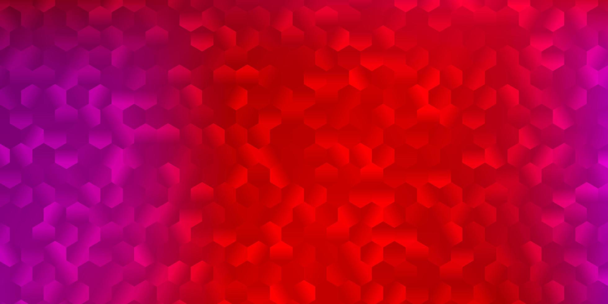 Light pink, red vector texture with colorful hexagons.