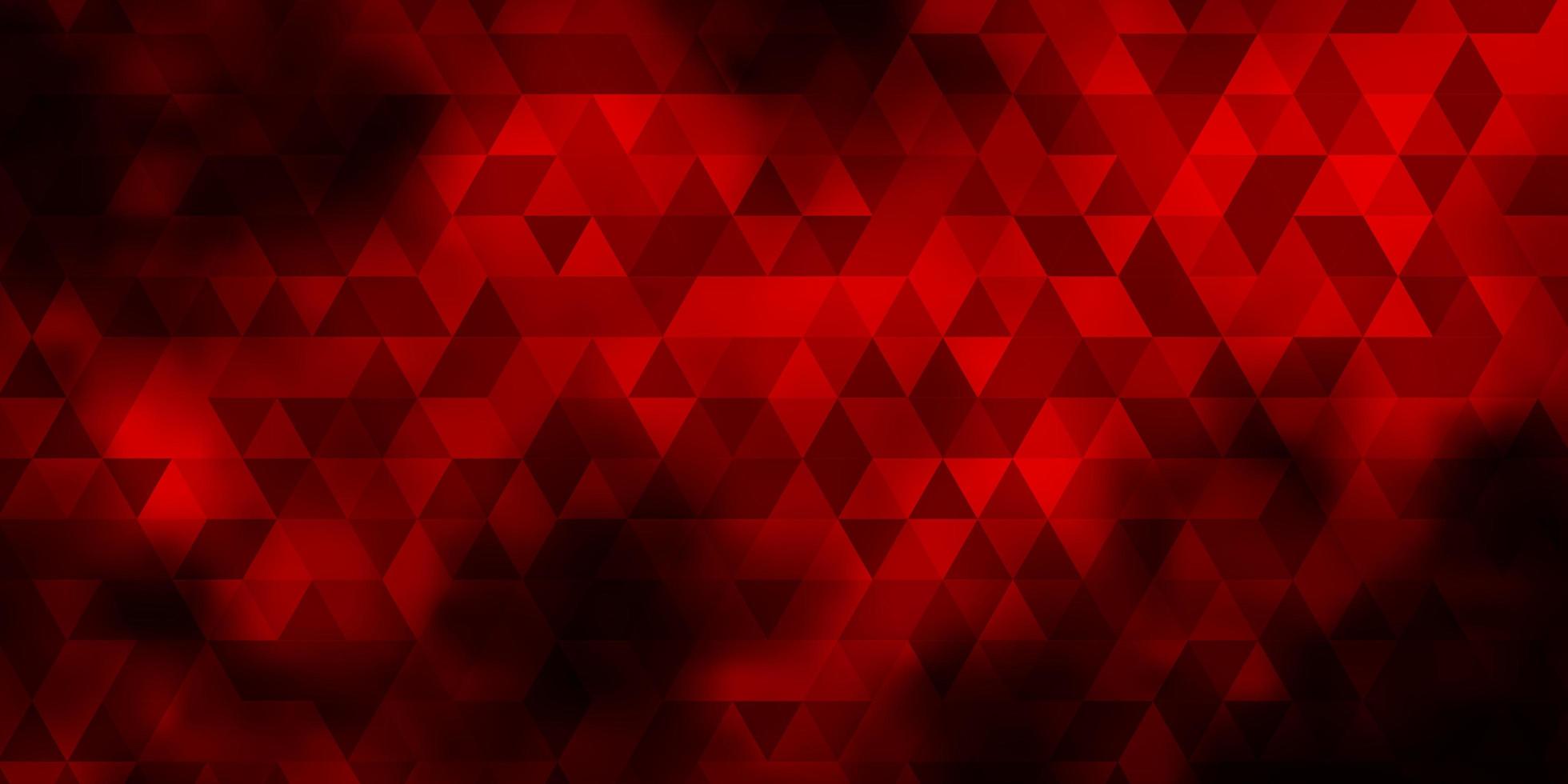 plantilla de vector rojo oscuro con cristales, triángulos.
