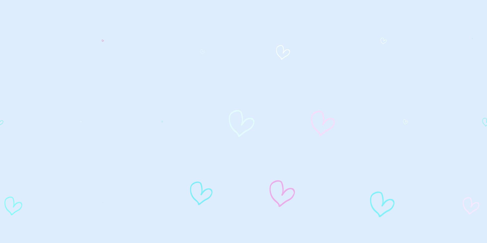 Light Multicolor vector texture with lovely hearts.