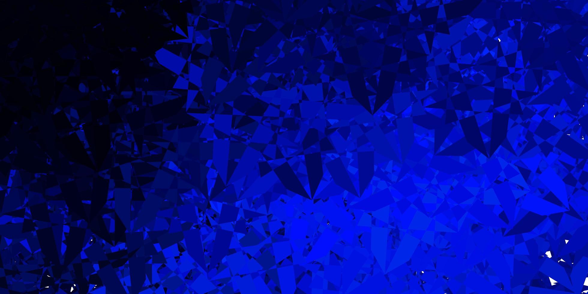 Dark BLUE vector background with triangles.