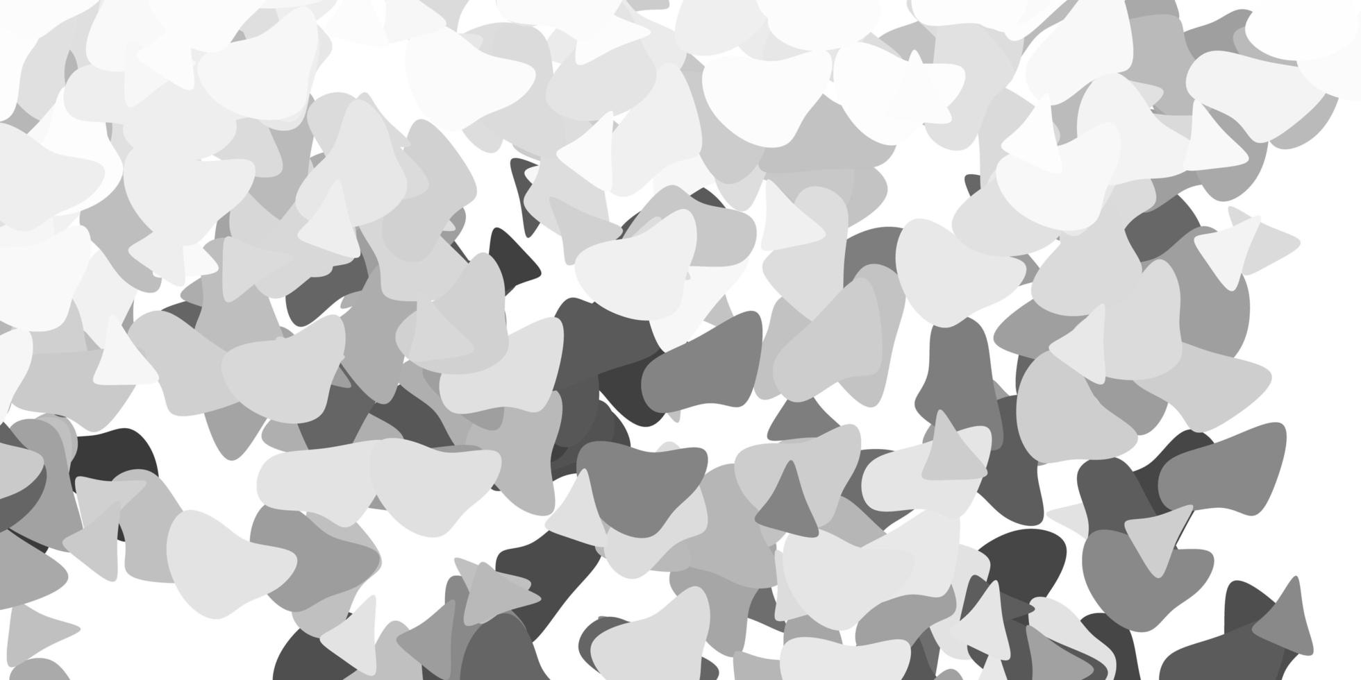telón de fondo de vector gris claro con formas caóticas.