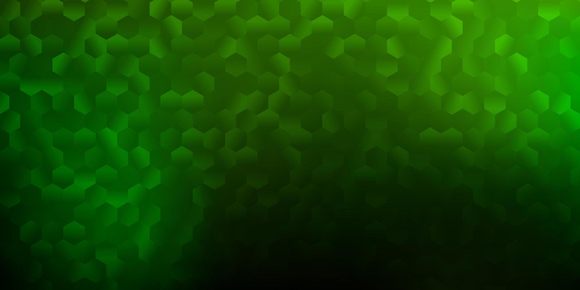 Dark green vector template in a hexagonal style.