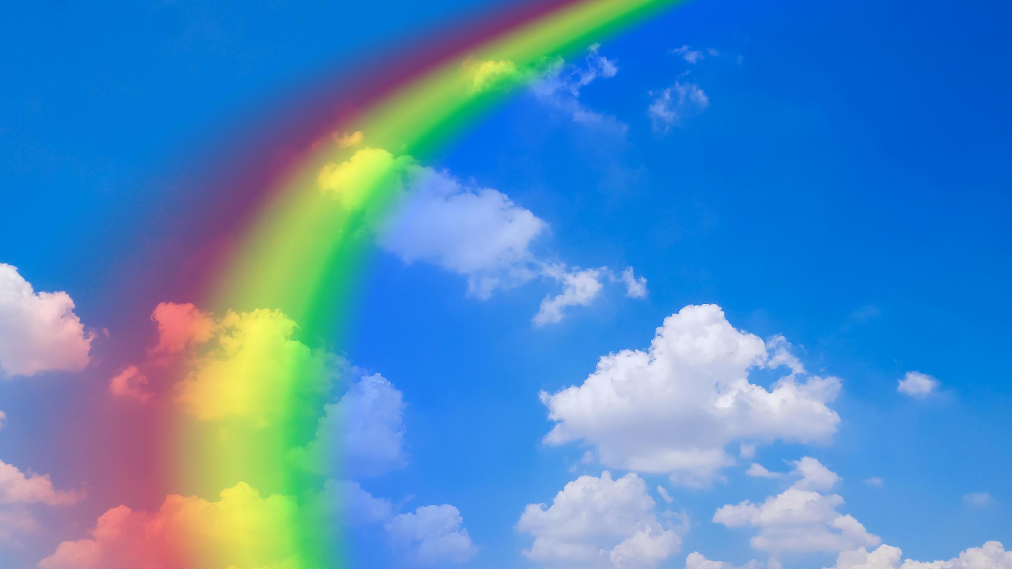 Rainbow, beautiful colors in the blue sky 2942262 Stock Photo at Vecteezy