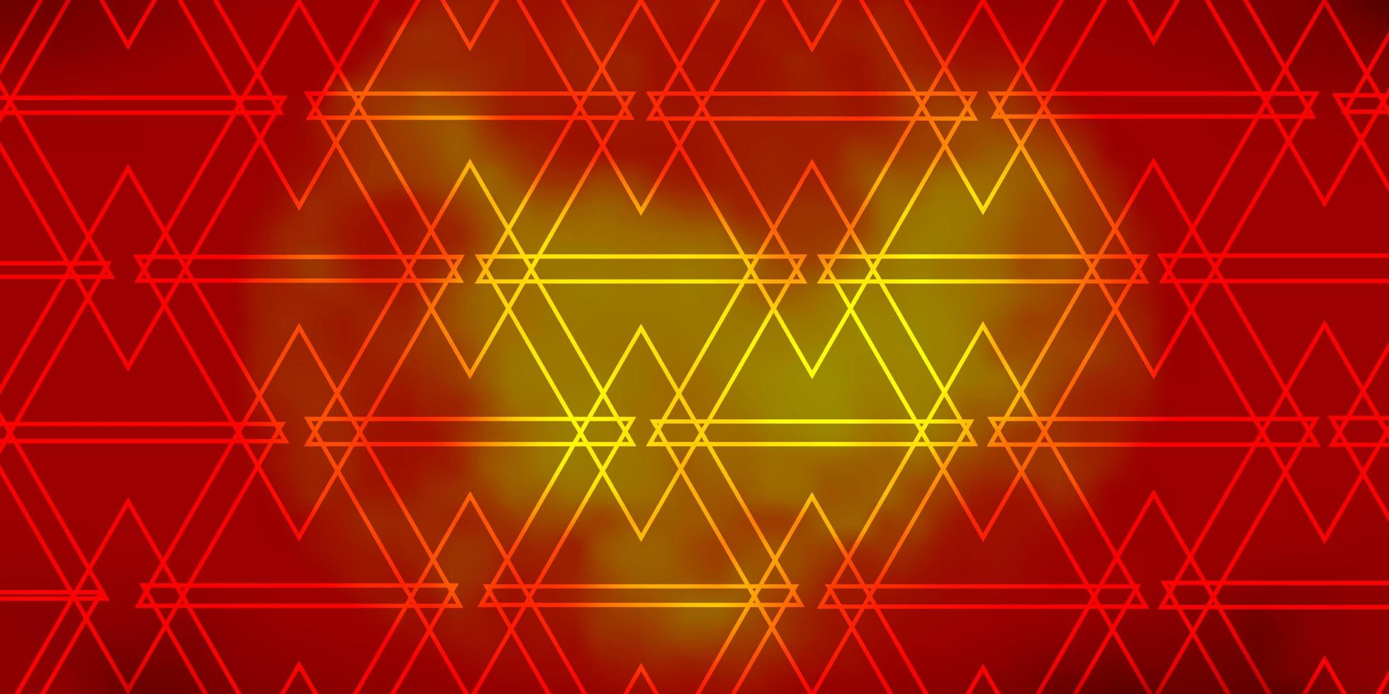 Dark Red vector template with crystals, triangles.