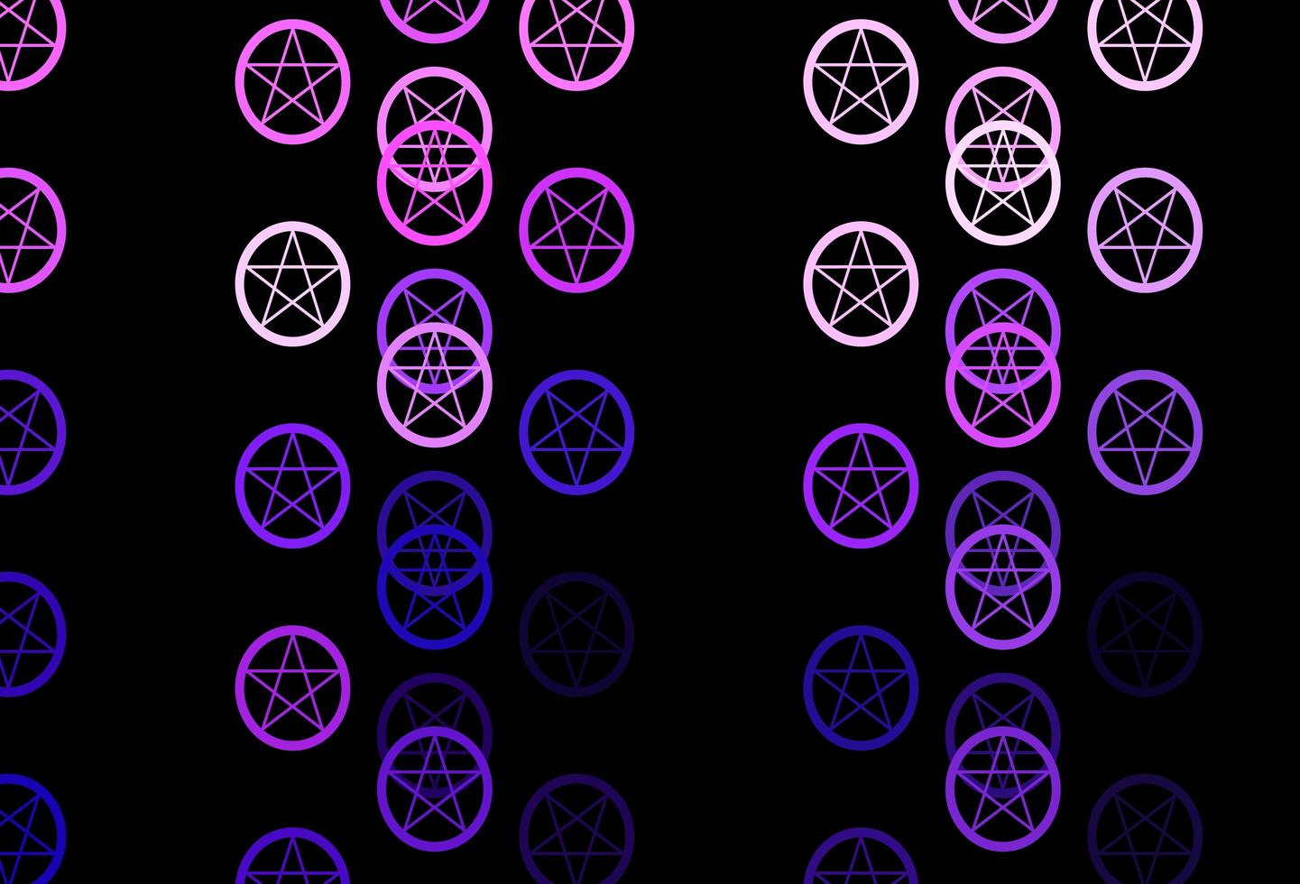 Dark Purple vector template with esoteric signs.