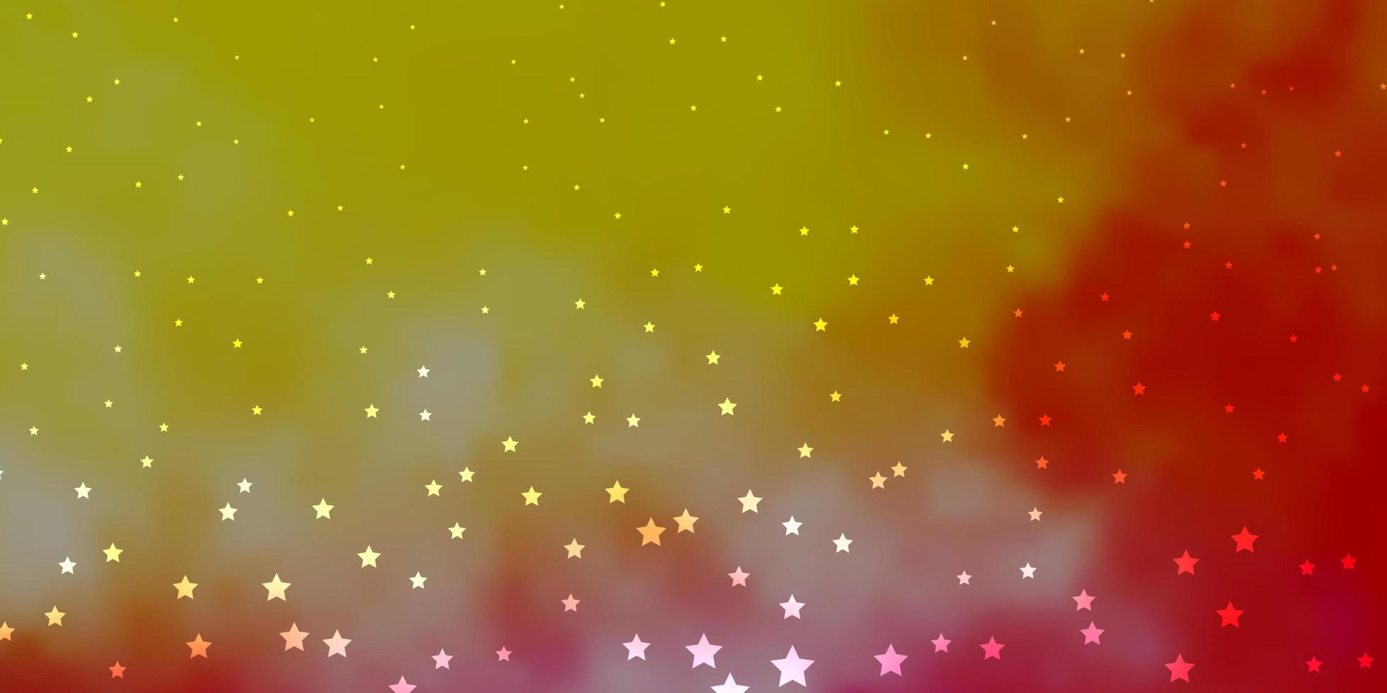 Fondo de vector de color rosa oscuro, amarillo con estrellas de colores.