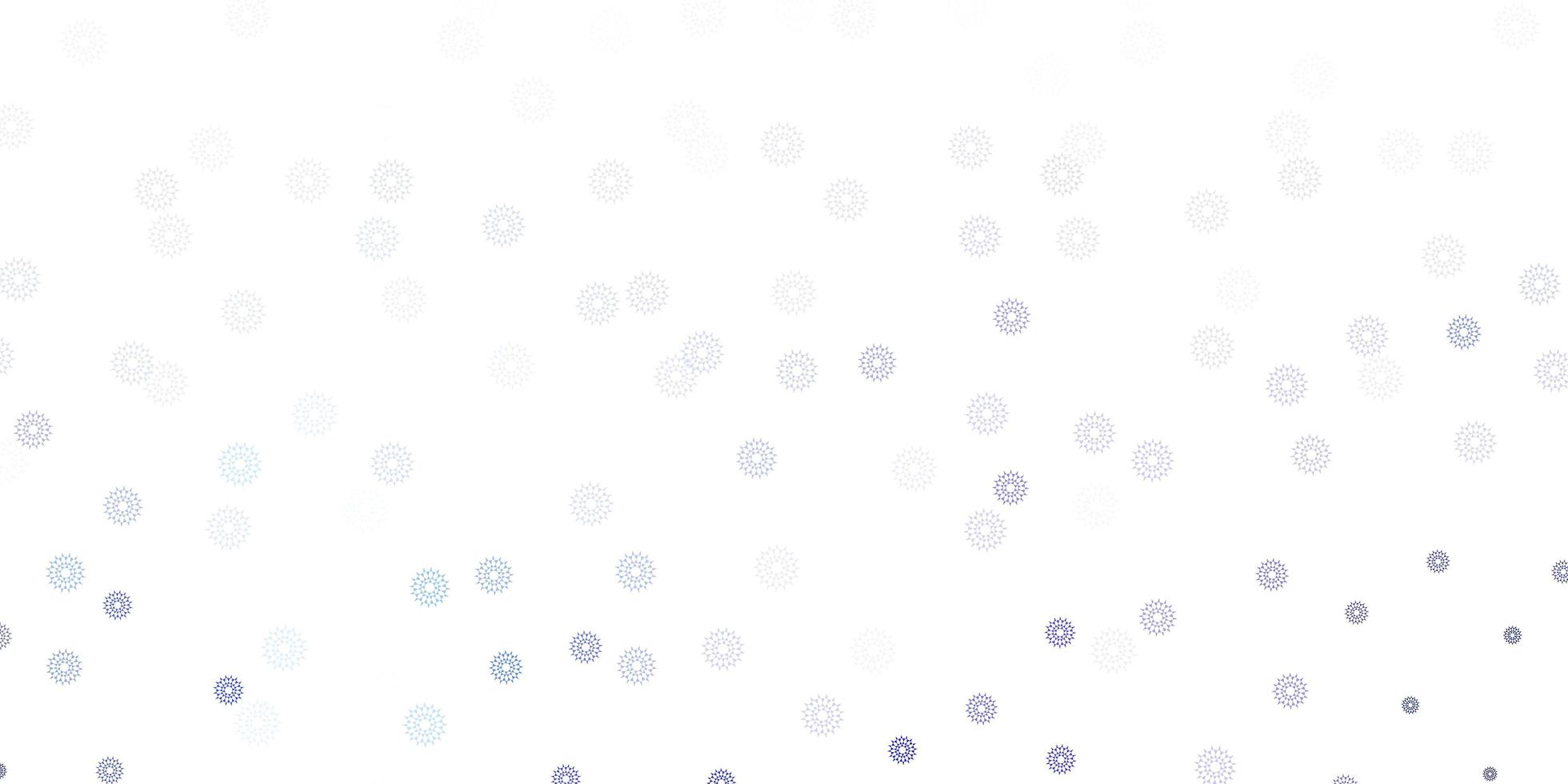 diseño natural del vector púrpura claro con flores.