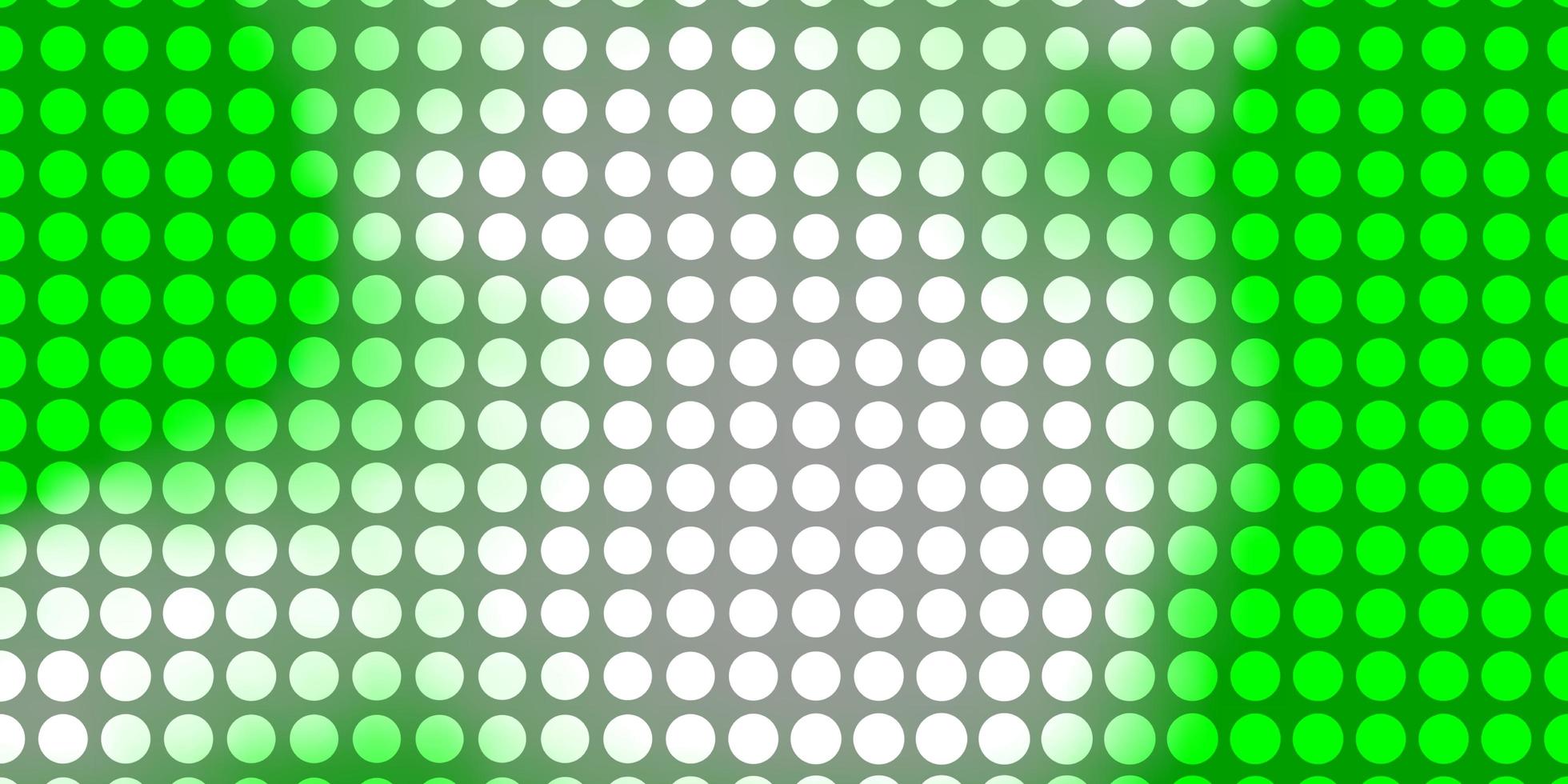 textura de vector verde claro con círculos.