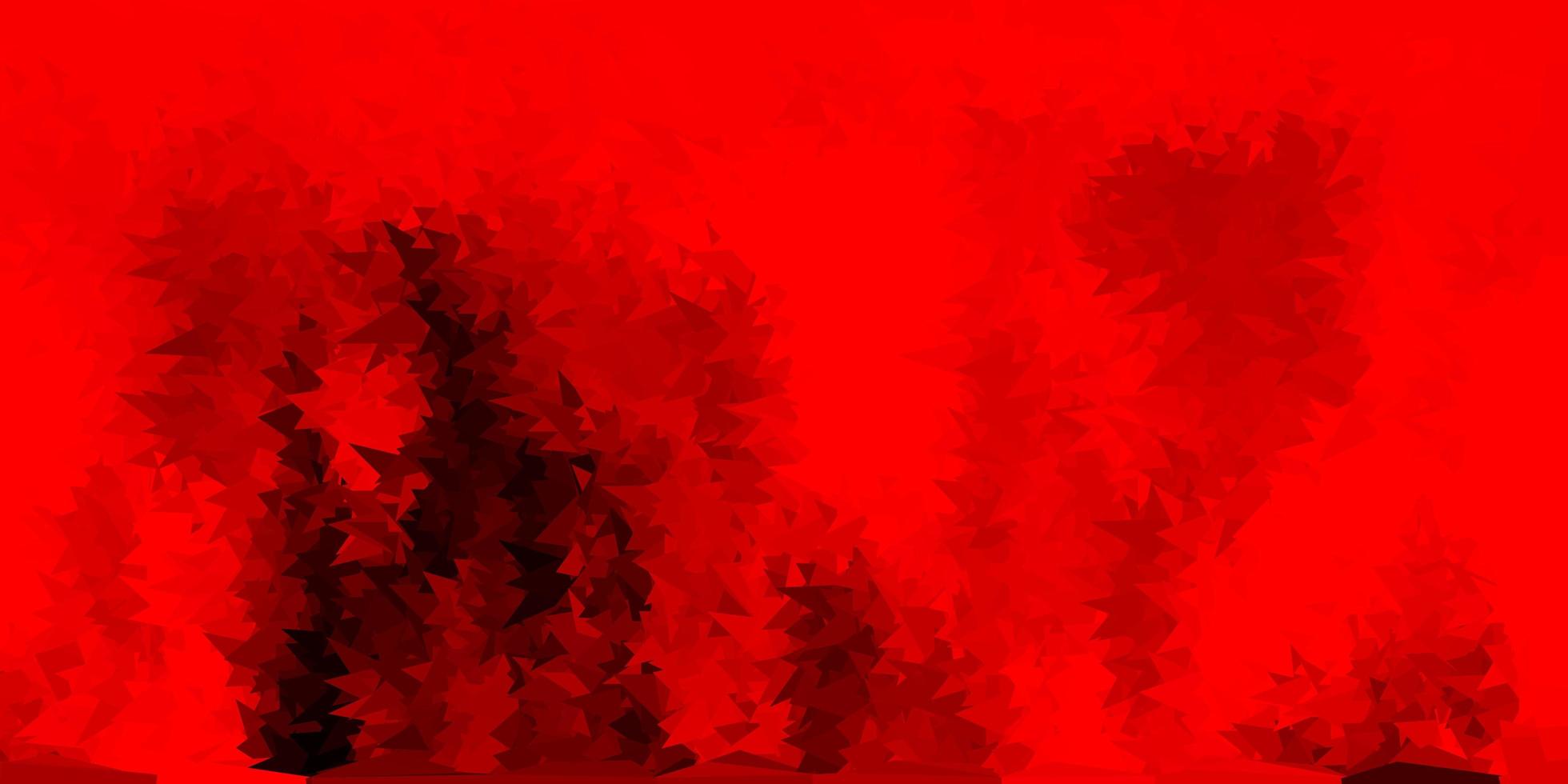 Fondo de triángulo abstracto de vector rojo oscuro, amarillo.