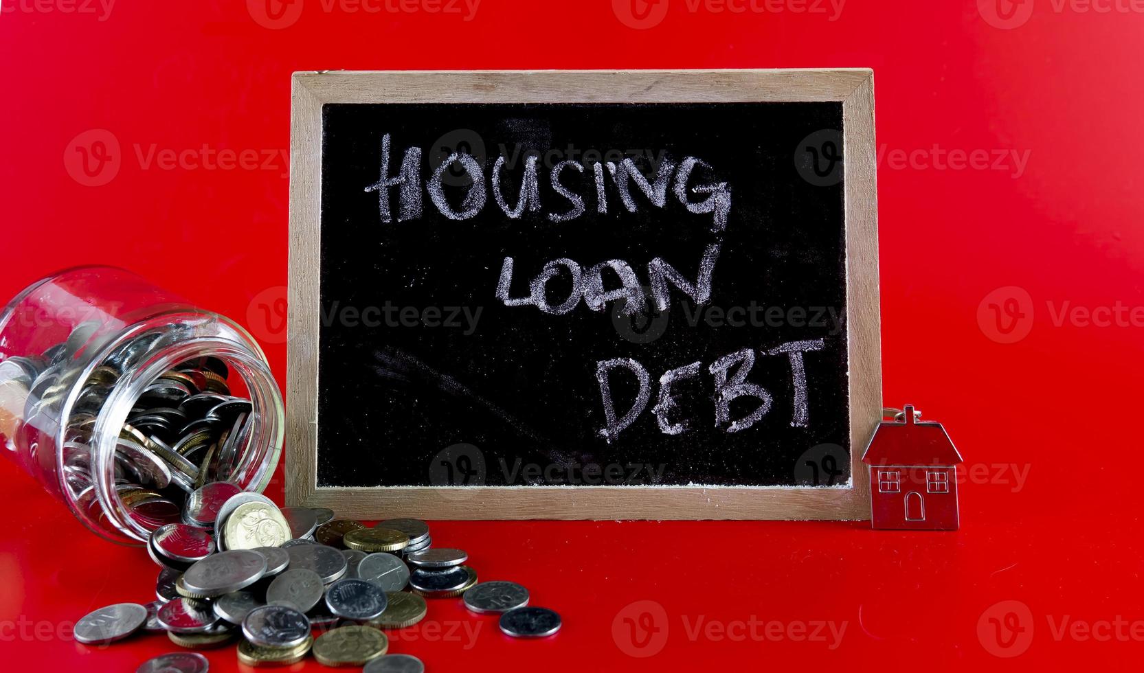 concepto de deuda de préstamo de vivienda foto
