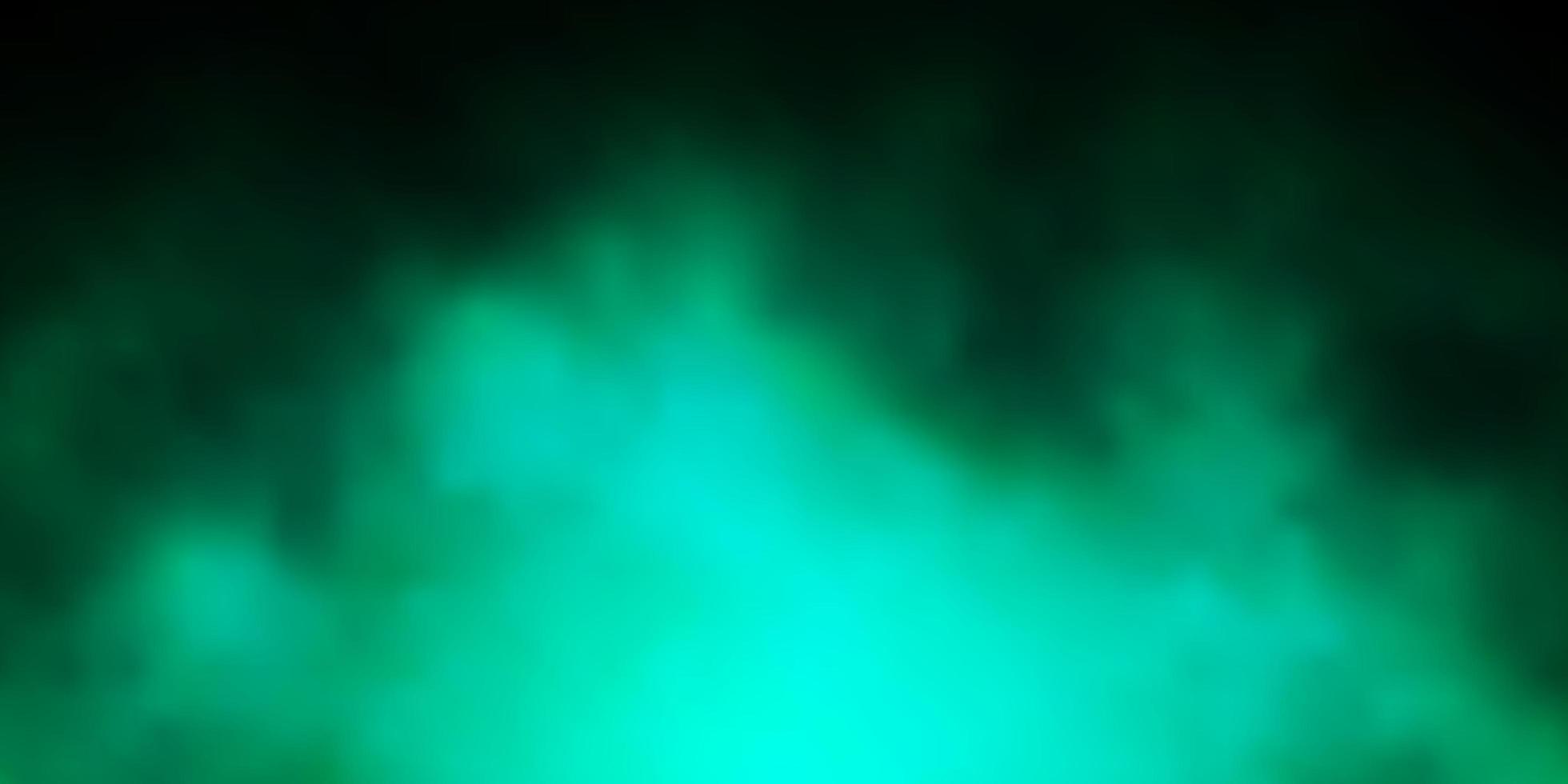 Dark Green vector texture with cloudy sky.