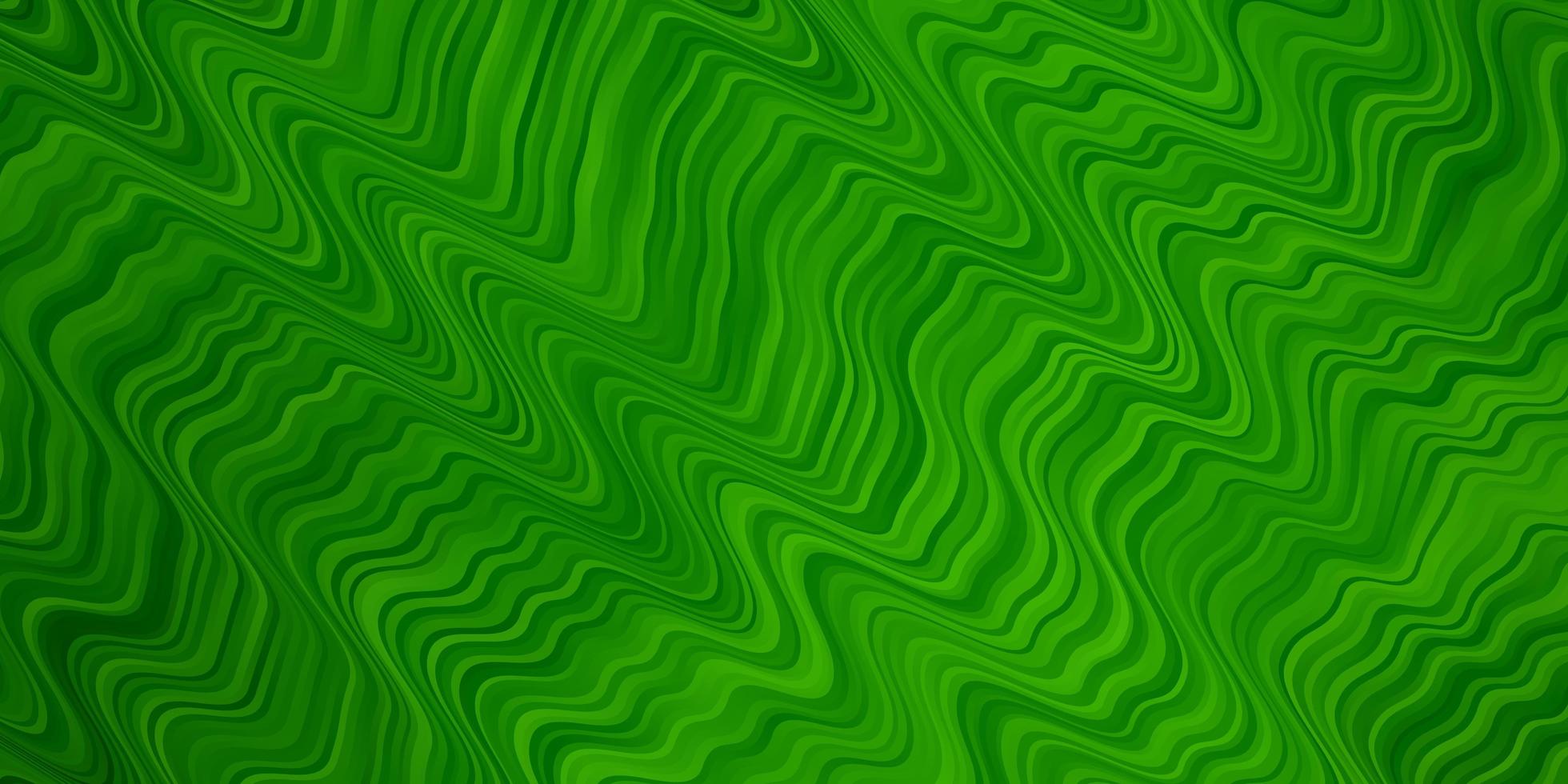 plantilla de vector verde claro con curvas.