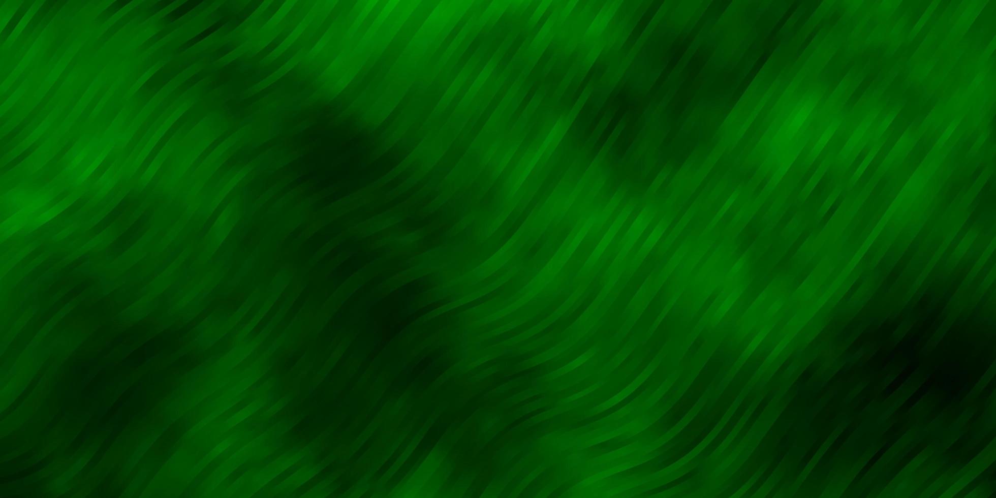 textura de vector verde claro con curvas.