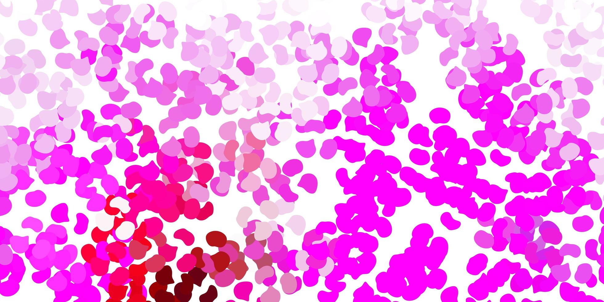 Light purple, pink vector pattern with abstract shapes.