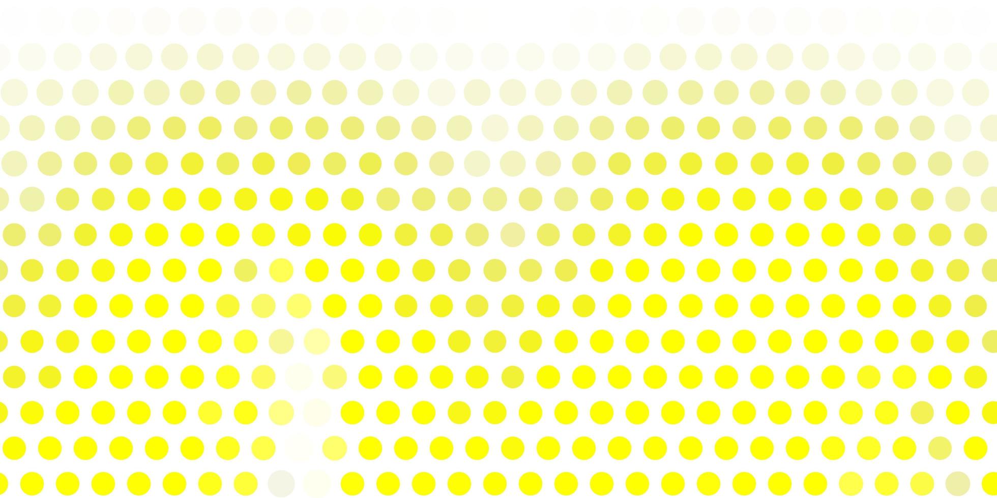 Fondo de vector amarillo claro con burbujas.