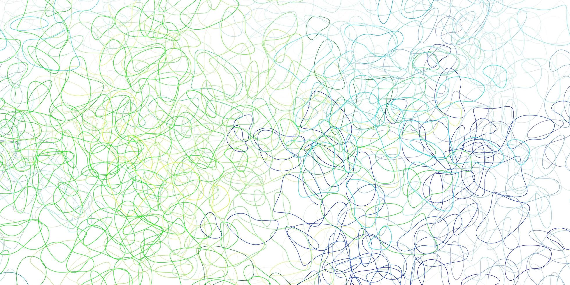 Telón de fondo de vector azul claro, verde con formas caóticas.