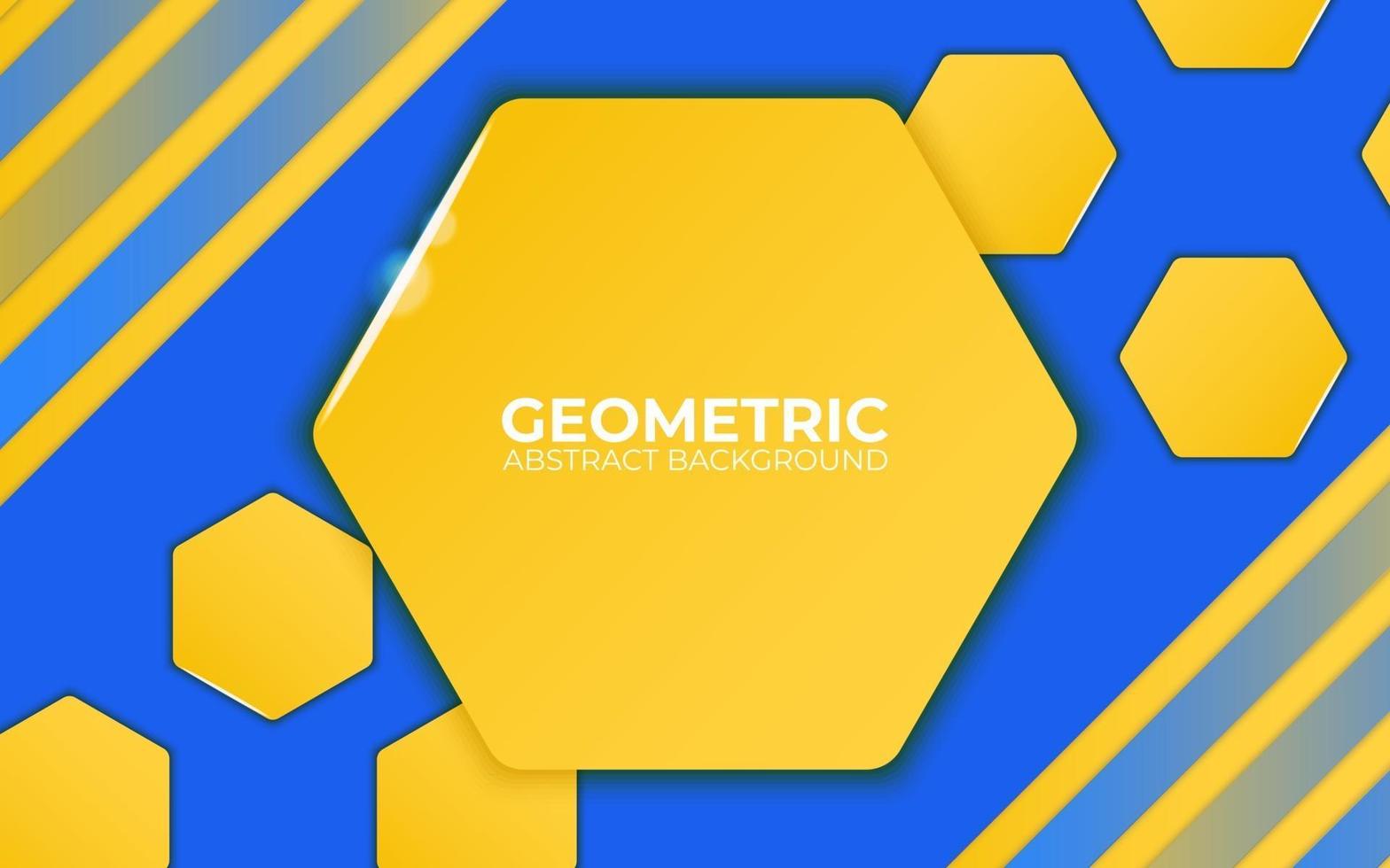 Fondo geométrico abstracto azul y amarillo. vector