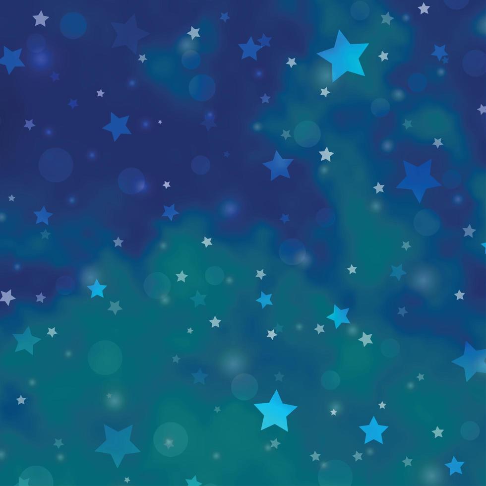 Light BLUE vector background with circles, stars.