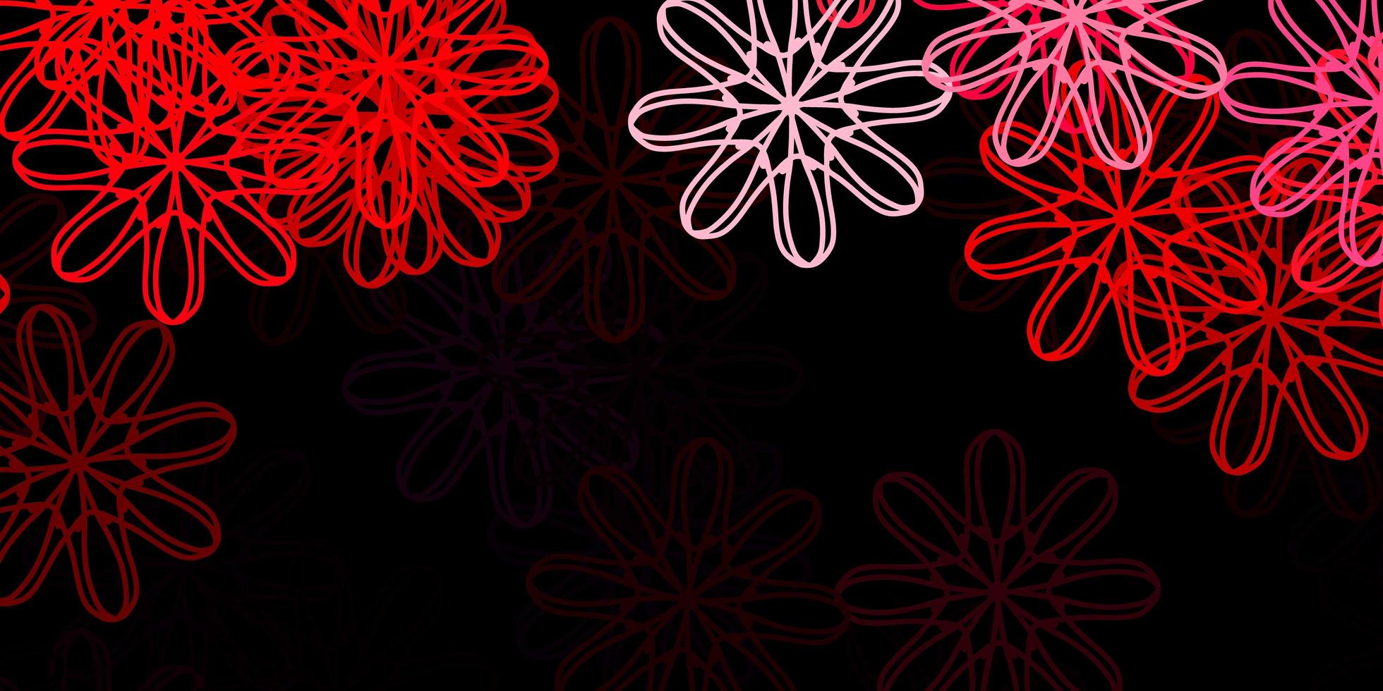 Dark Pink, Red vector background with random forms.