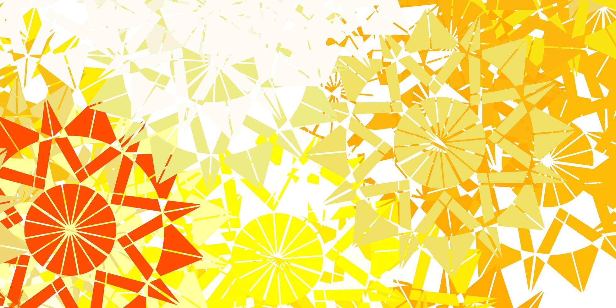 Light orange vector background with christmas snowflakes.