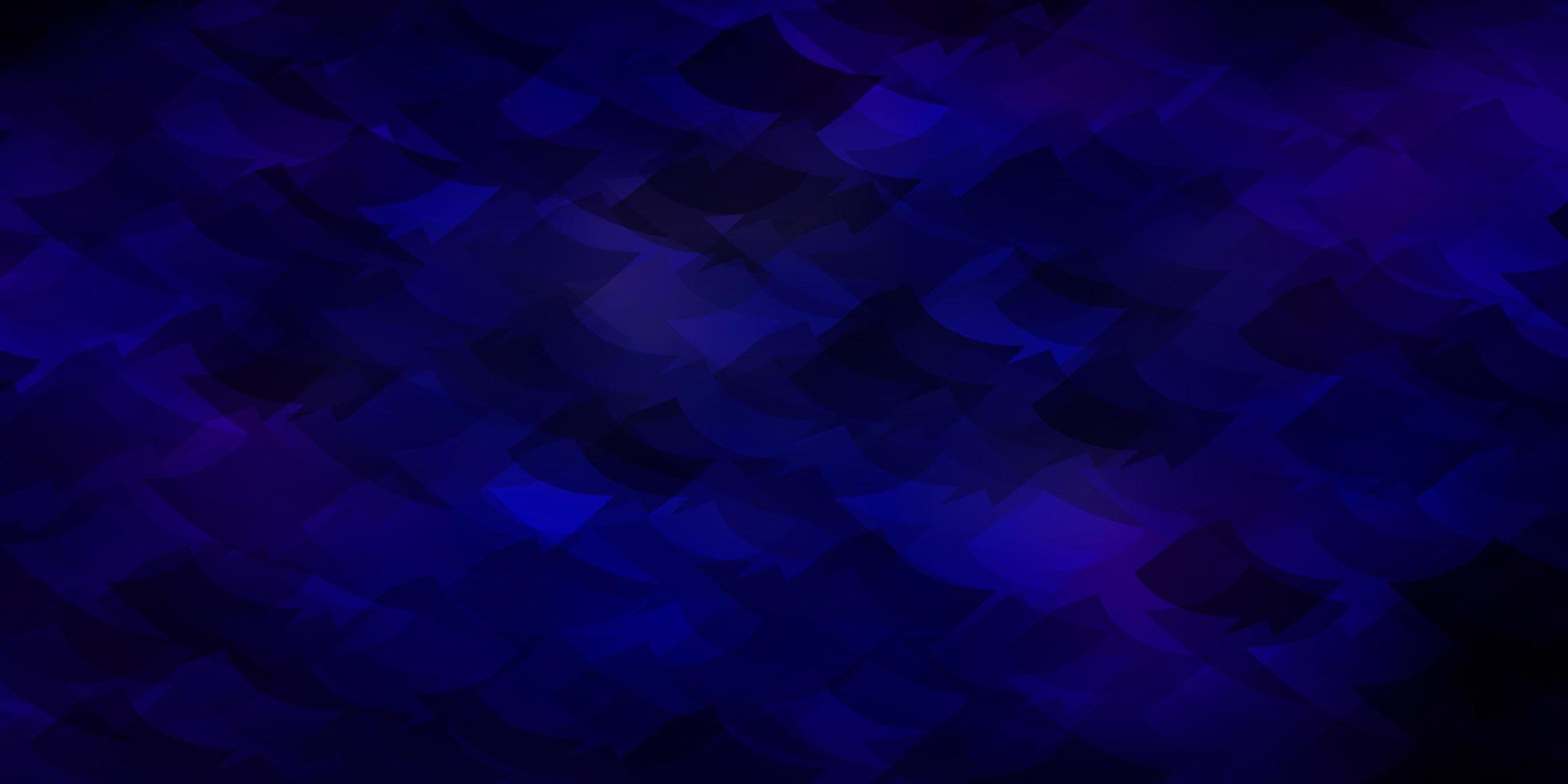 Dark BLUE vector background with triangles.