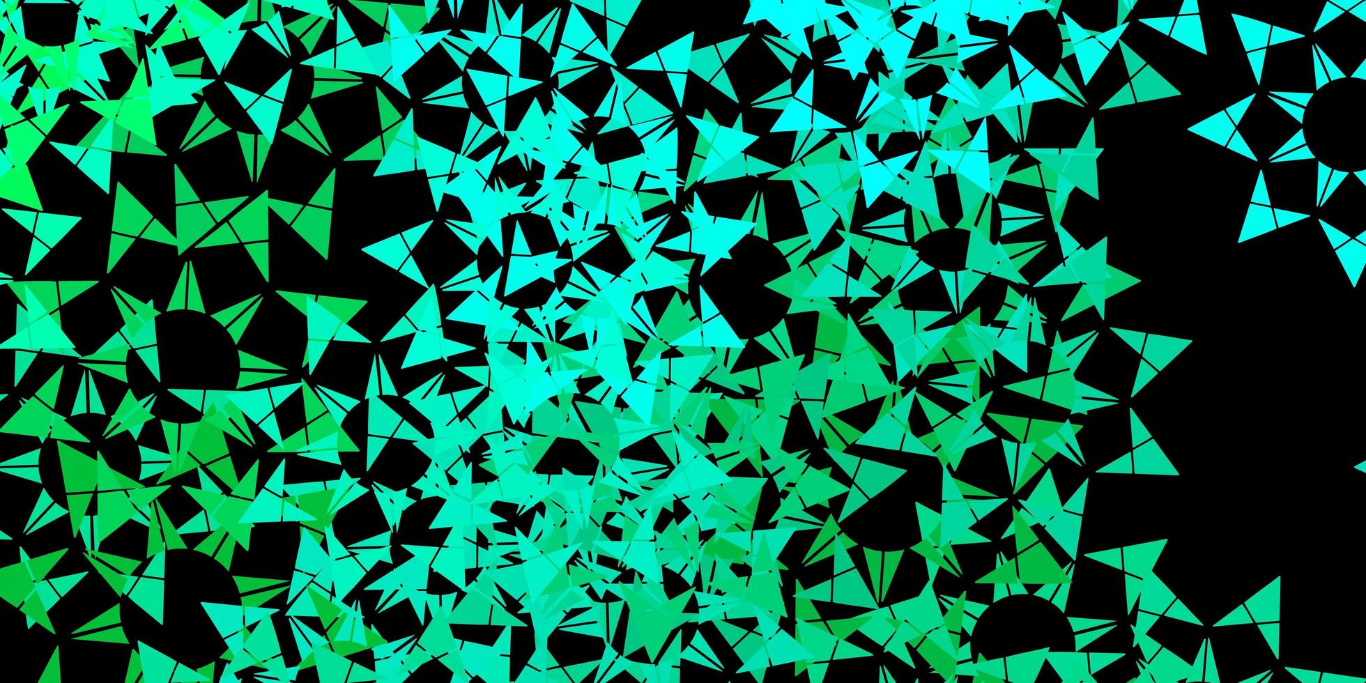 plantilla de vector azul claro con cristales, triángulos.