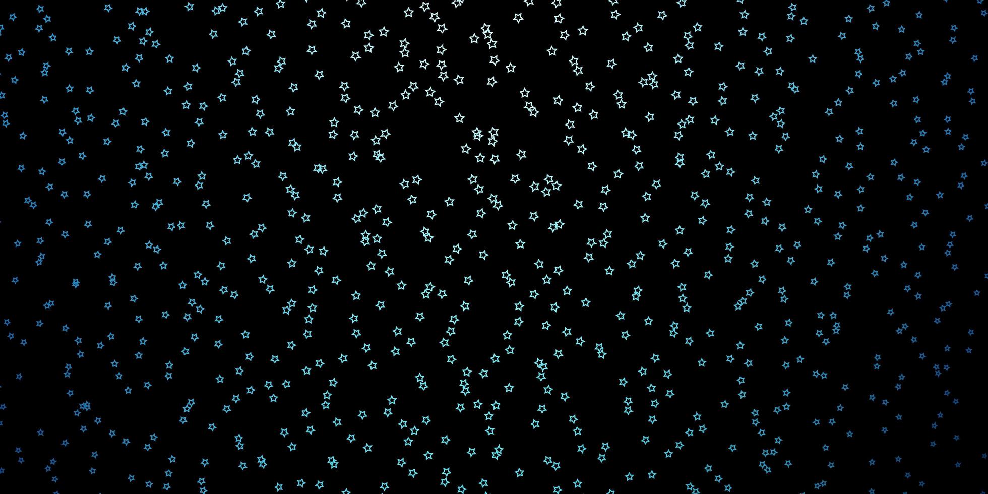 Fondo de vector azul oscuro con estrellas de colores.