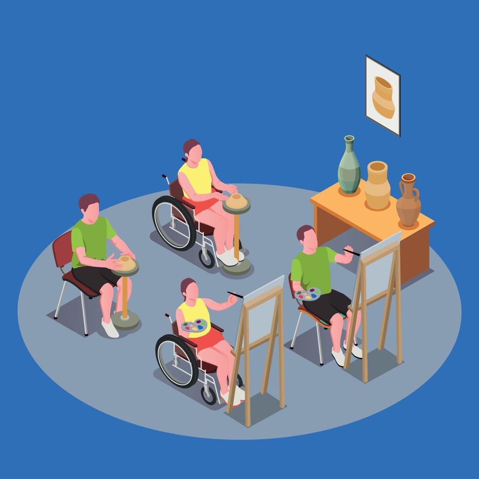 Inclusive Education Composition Vector Illustration