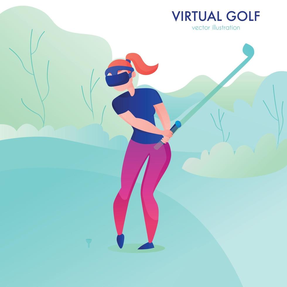 Virtual Reality Illustration Vector Illustration