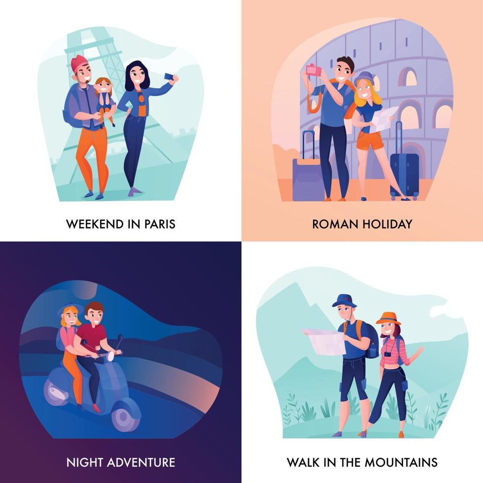 Travelers Design Concept Vector Illustration