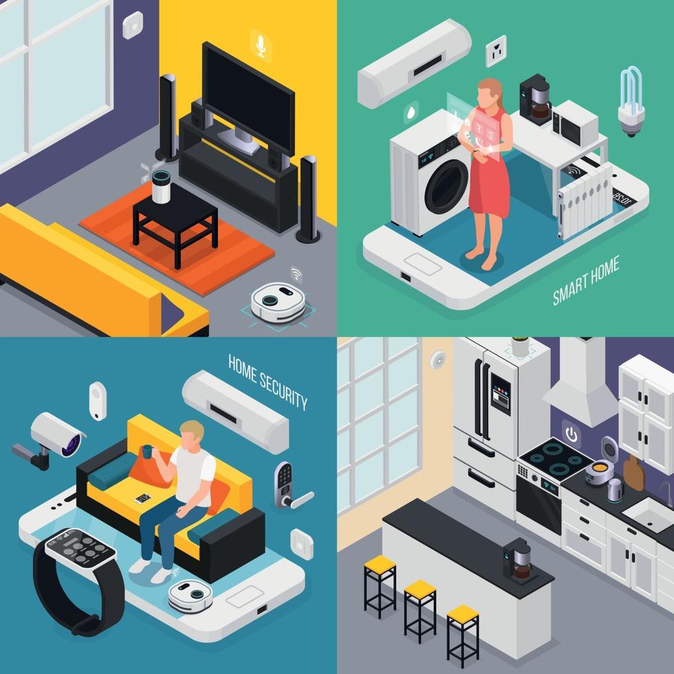 IOT Isometric Concept Vector Illustration