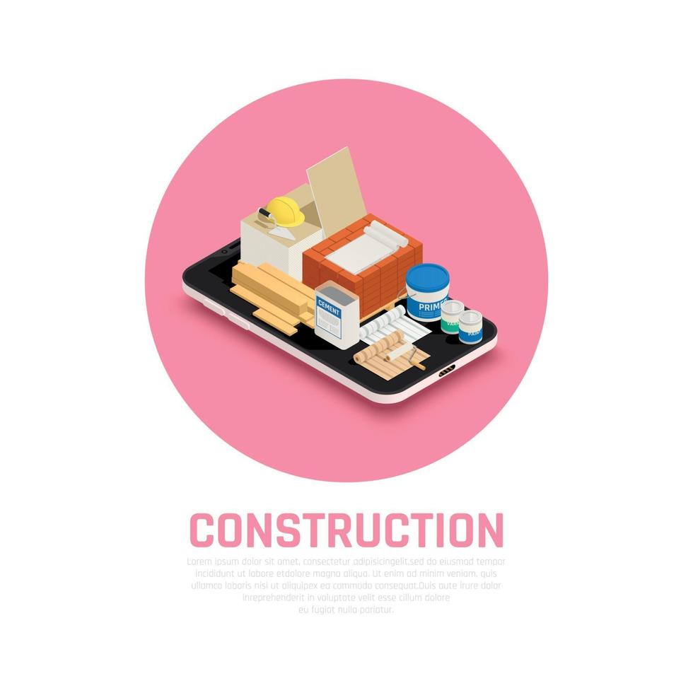 Ilustración de vector de ilustración de concepto de construcción