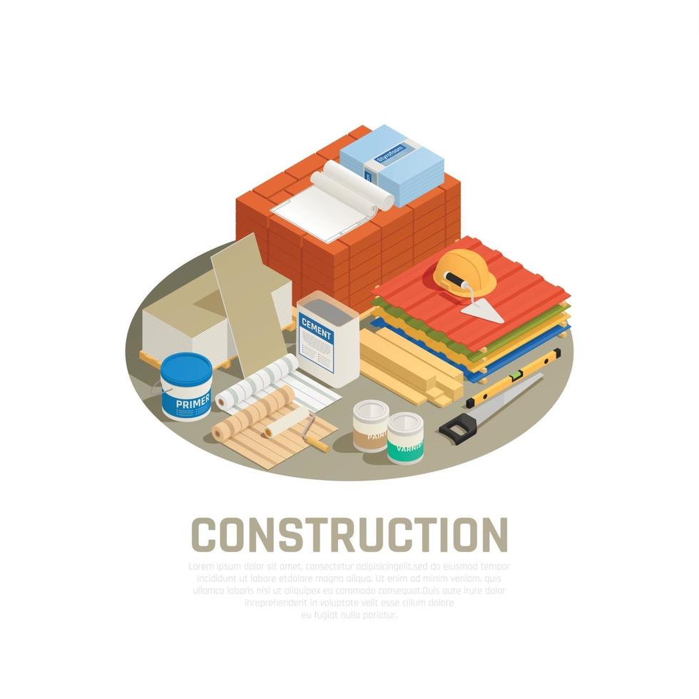 Ilustración de vector de ilustración de concepto de construcción