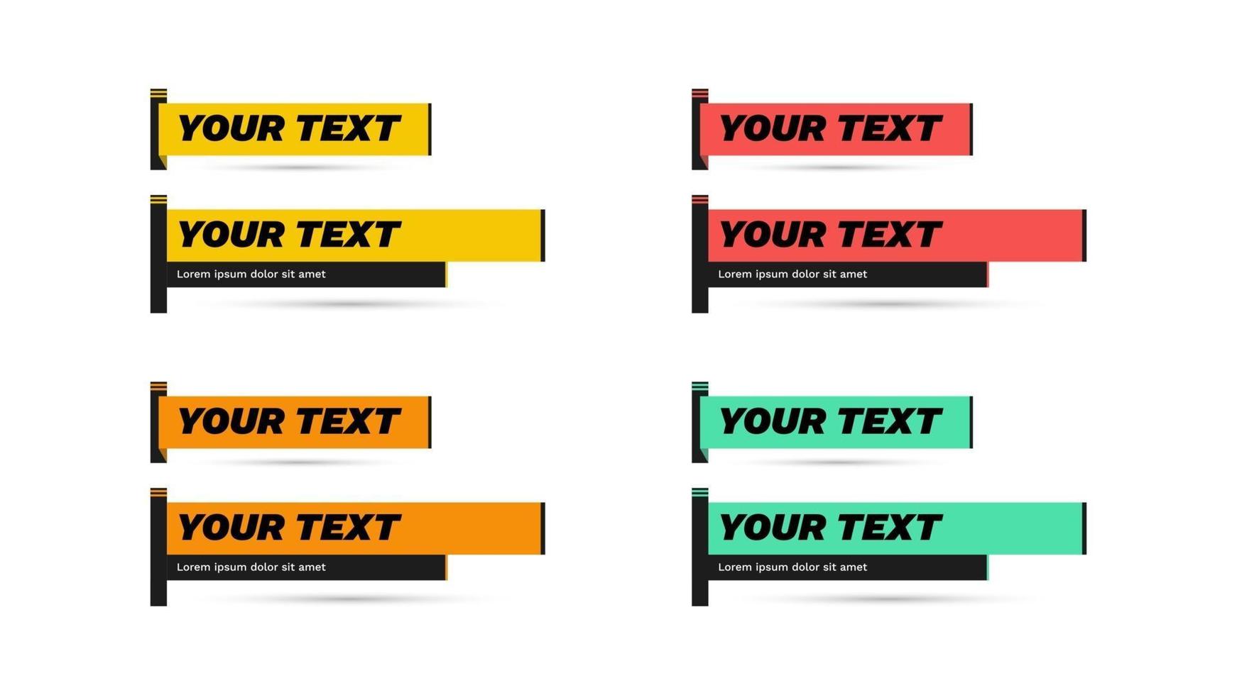 Vector lower third video headline title tv news bar design